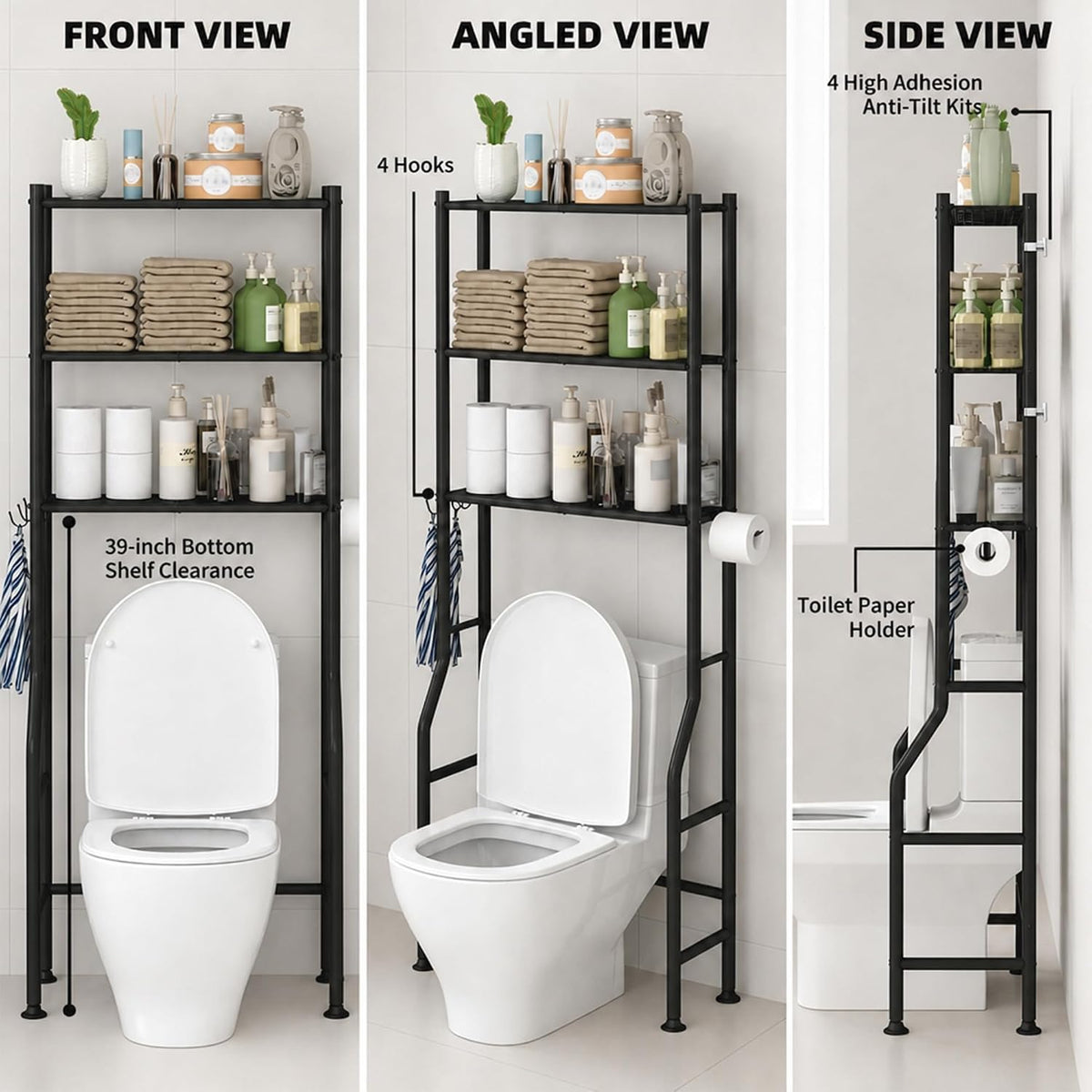 4 dedicated anti-tilt safety kits for structural stability