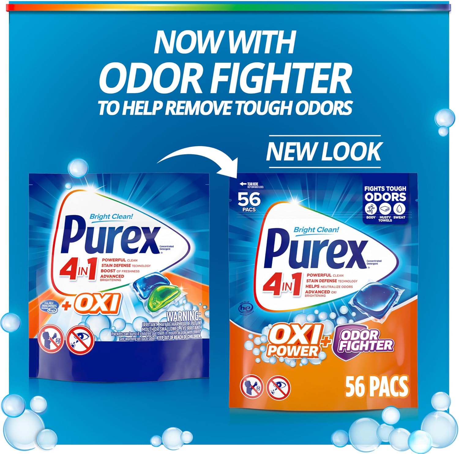 4-in-1 cleaning power: brightens, whitens, removes stains, and neutralizes odors