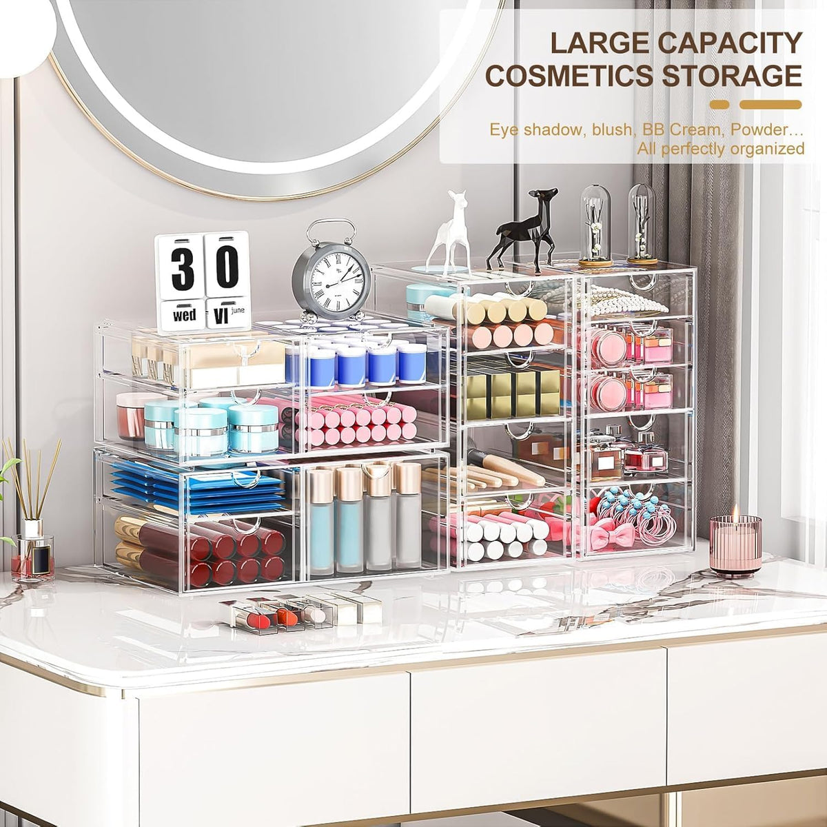 4-inch tall drawer height (larger than typical 2.36" or 1.57" competitor drawers)