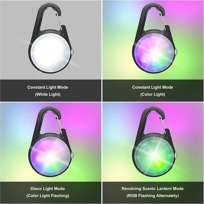4 operating modes: white light, color light, color flashing, and rgb alternating flash