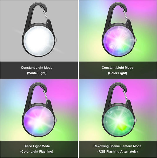 4 operating modes: white light, color light, color flashing, and rgb alternating flash