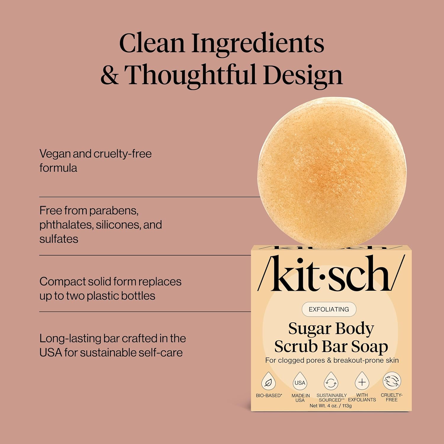 4 oz bar soap format that lathers like a traditional body soap