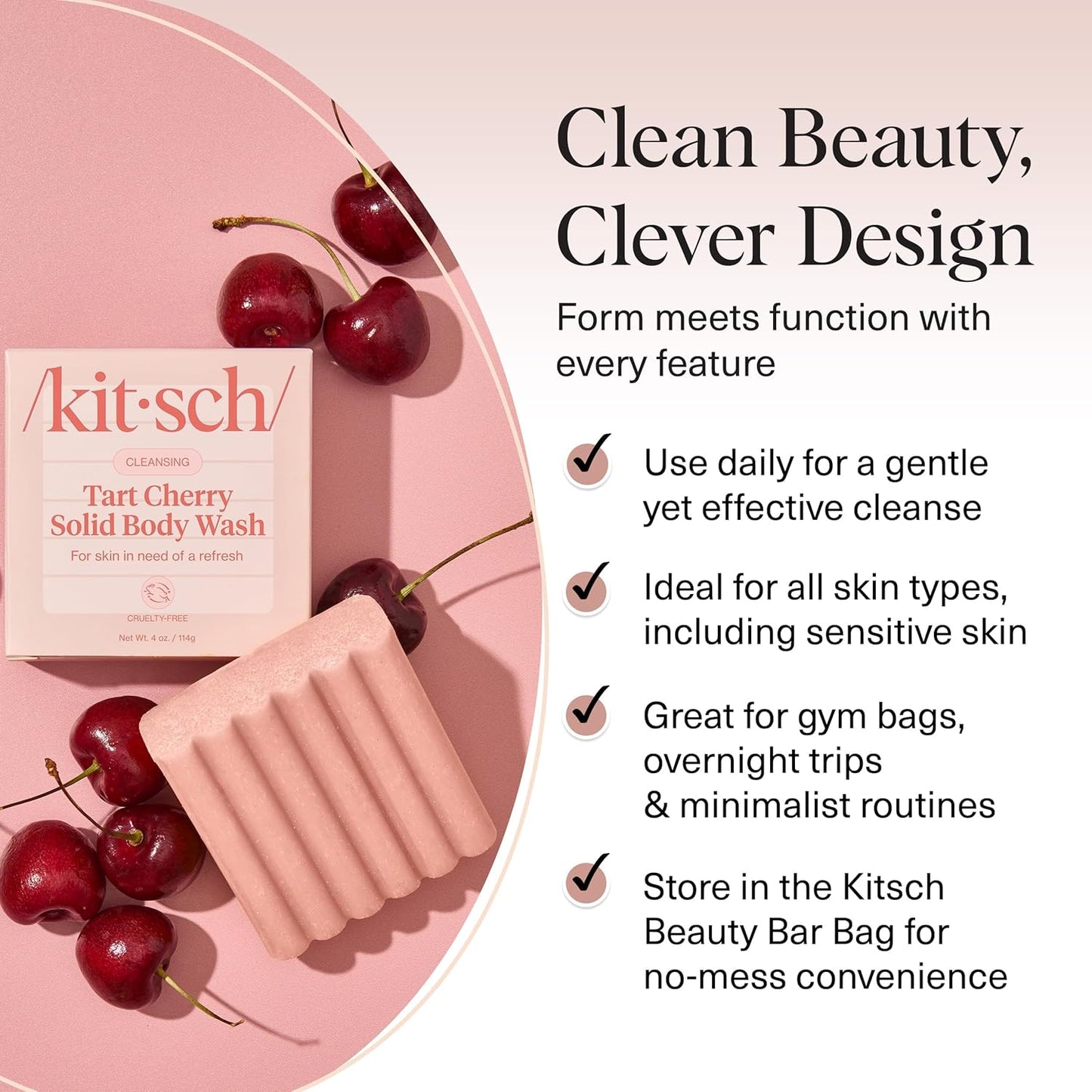4 oz solid bar format with hydrating, moisture-boosting formula for all skin types