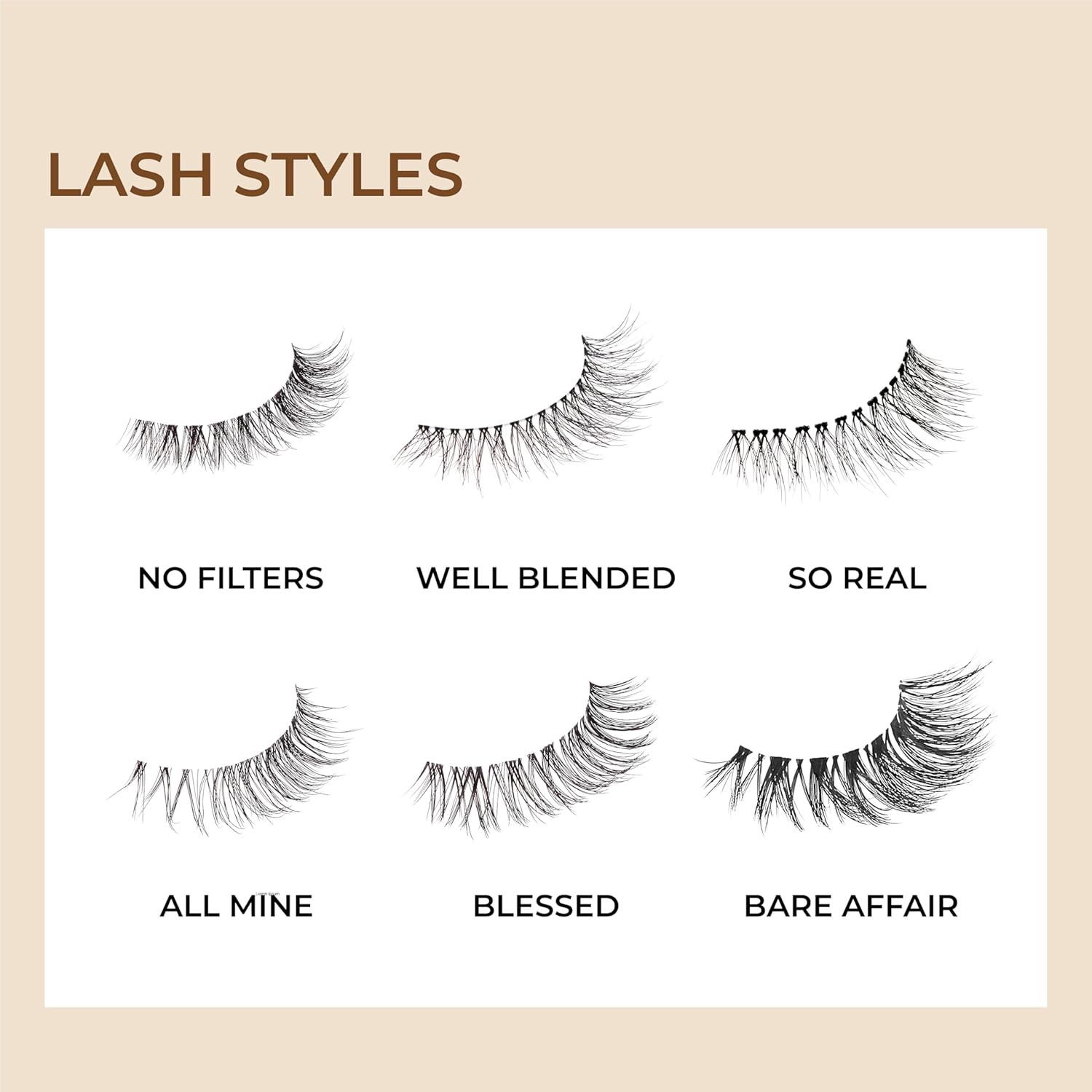 4 pairs of reusable strip lashes per pack