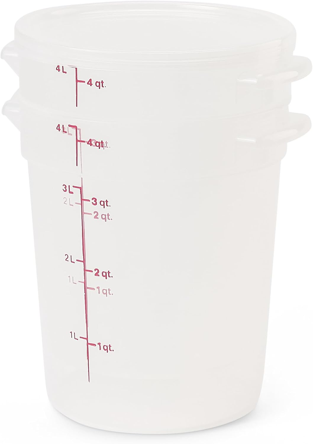 4-quart capacity in an 8-inch diameter by 9-inch tall round form factor
