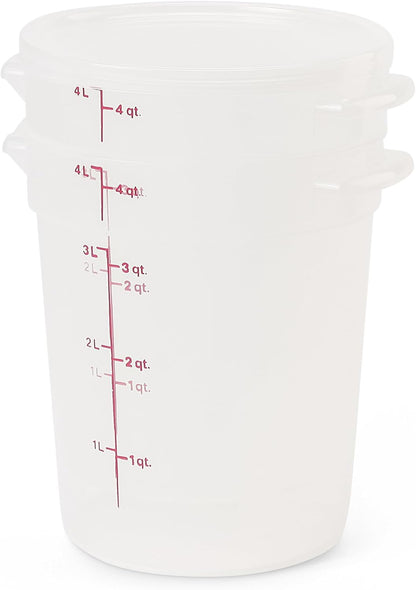 4-quart capacity in an 8-inch diameter by 9-inch tall round form factor