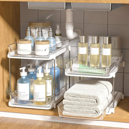 4 slide-out drawers with smooth-glide tracks