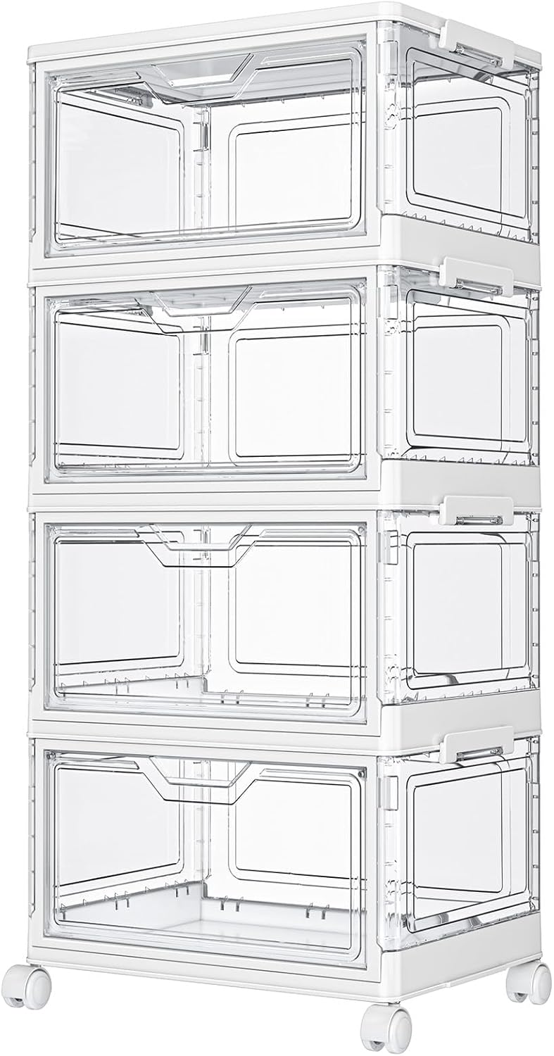 4-tier stackable design totaling 92qt capacity