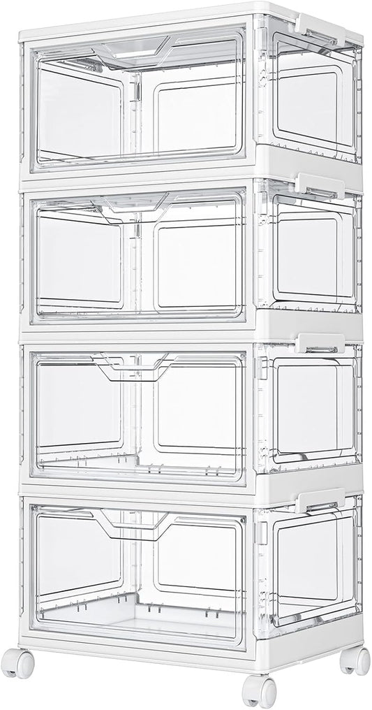 4-tier stackable design totaling 92qt capacity