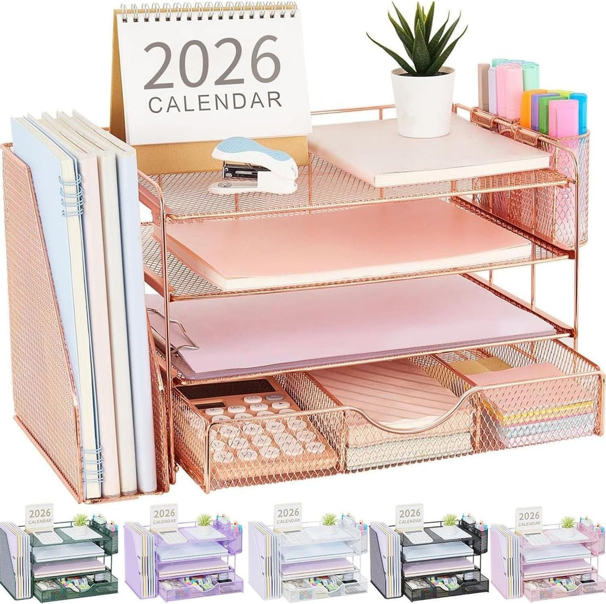 4-tier (with 5-tier upgrade variant) vertical letter-size paper tray configuration