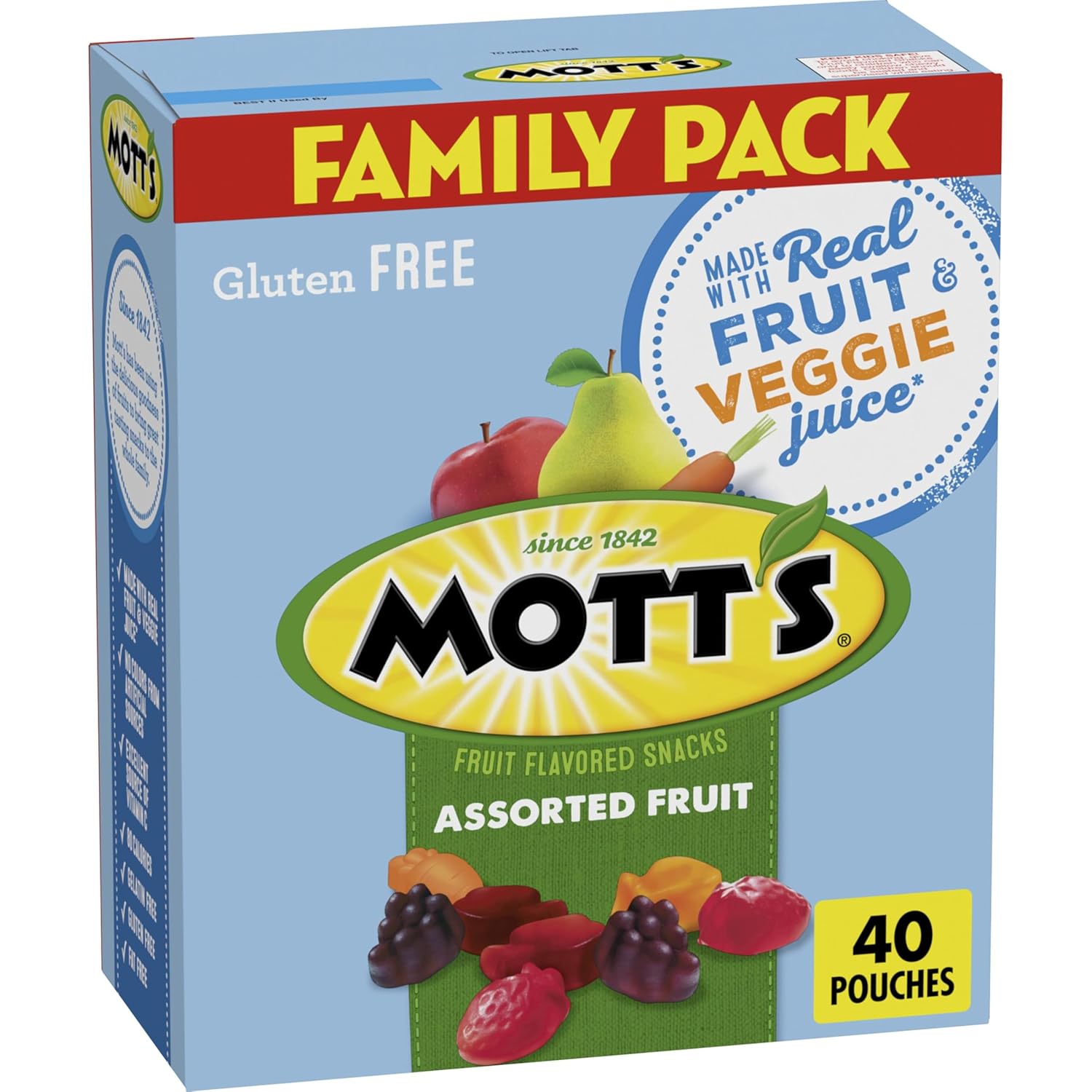 40 individually wrapped portable pouches in a single 32 oz box