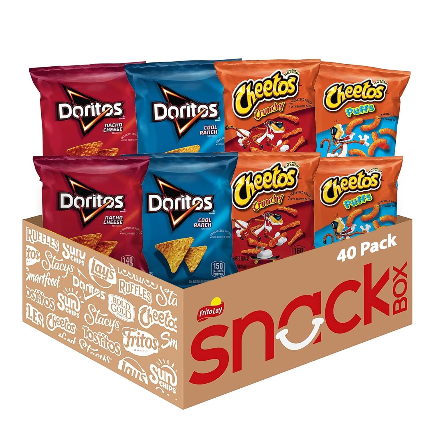 40 individually wrapped single-serve bags (35-count on bold and classic variants)