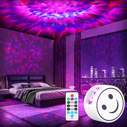 41 unique lighting effects combining nebula and sunset modes with adjustable brightness and speed