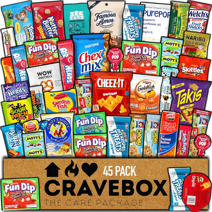 45-count assortment of individually wrapped snacks