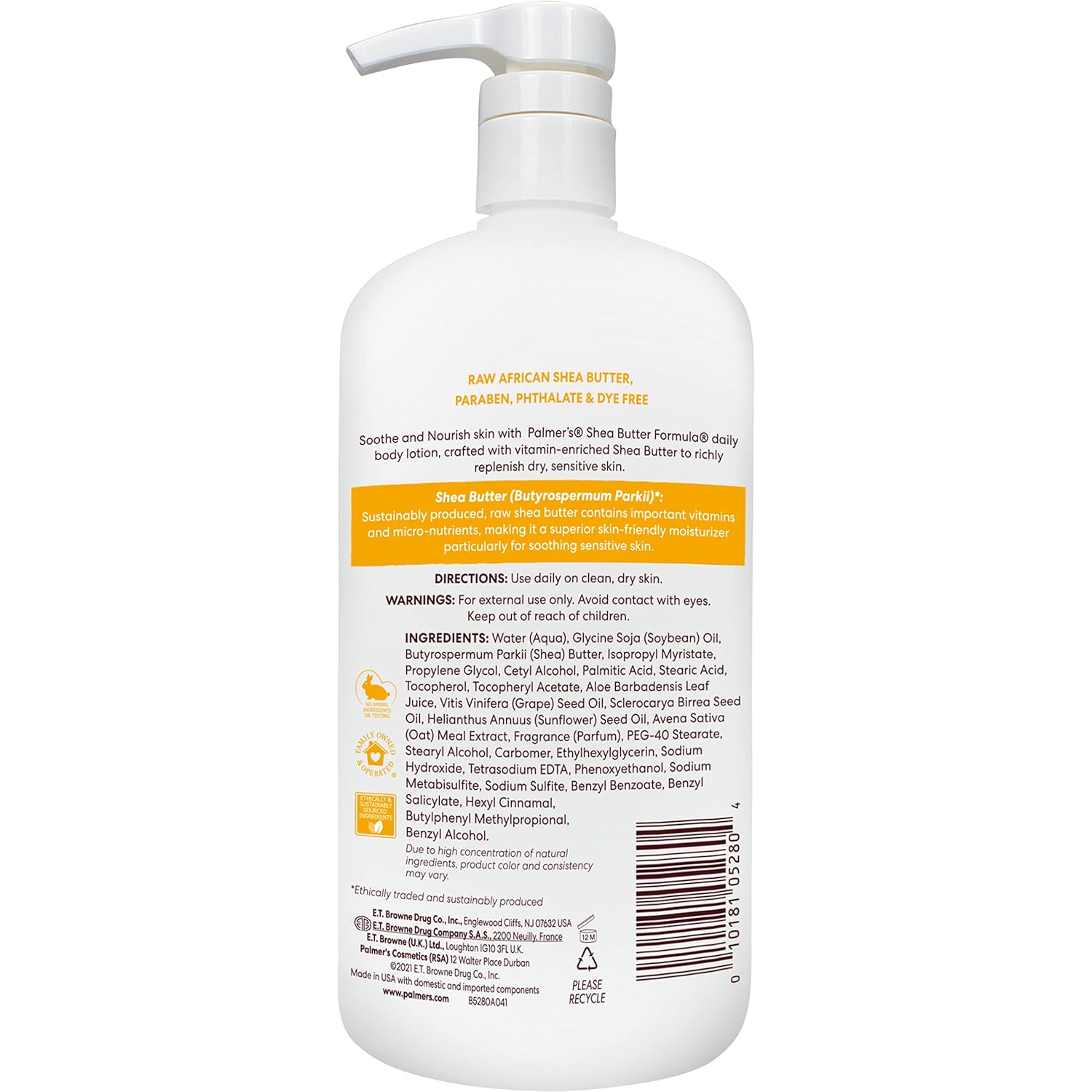48-hour deep hydration claim via shea's fatty acids and vitamins