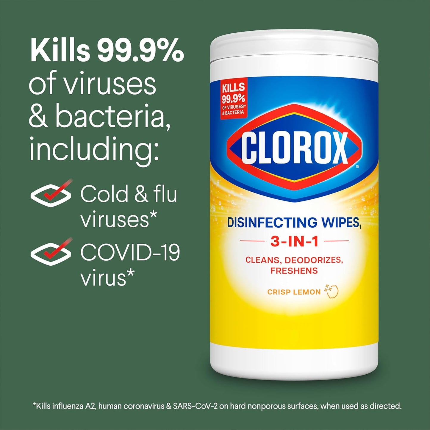 48-hour odor control on non-food-contact surfaces