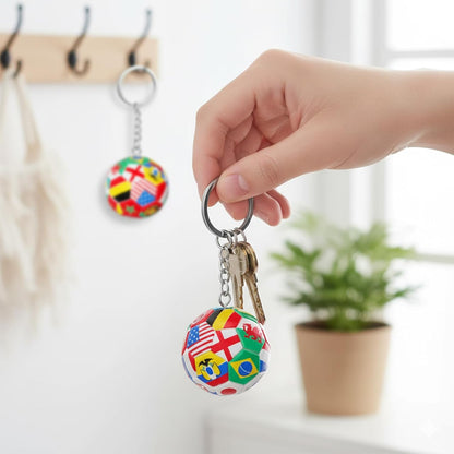 4PCS Football Ball Keychain Bundle – Thoughtful Housewarming & Holiday Gift for Soccer Lovers, World Cup Merchandise