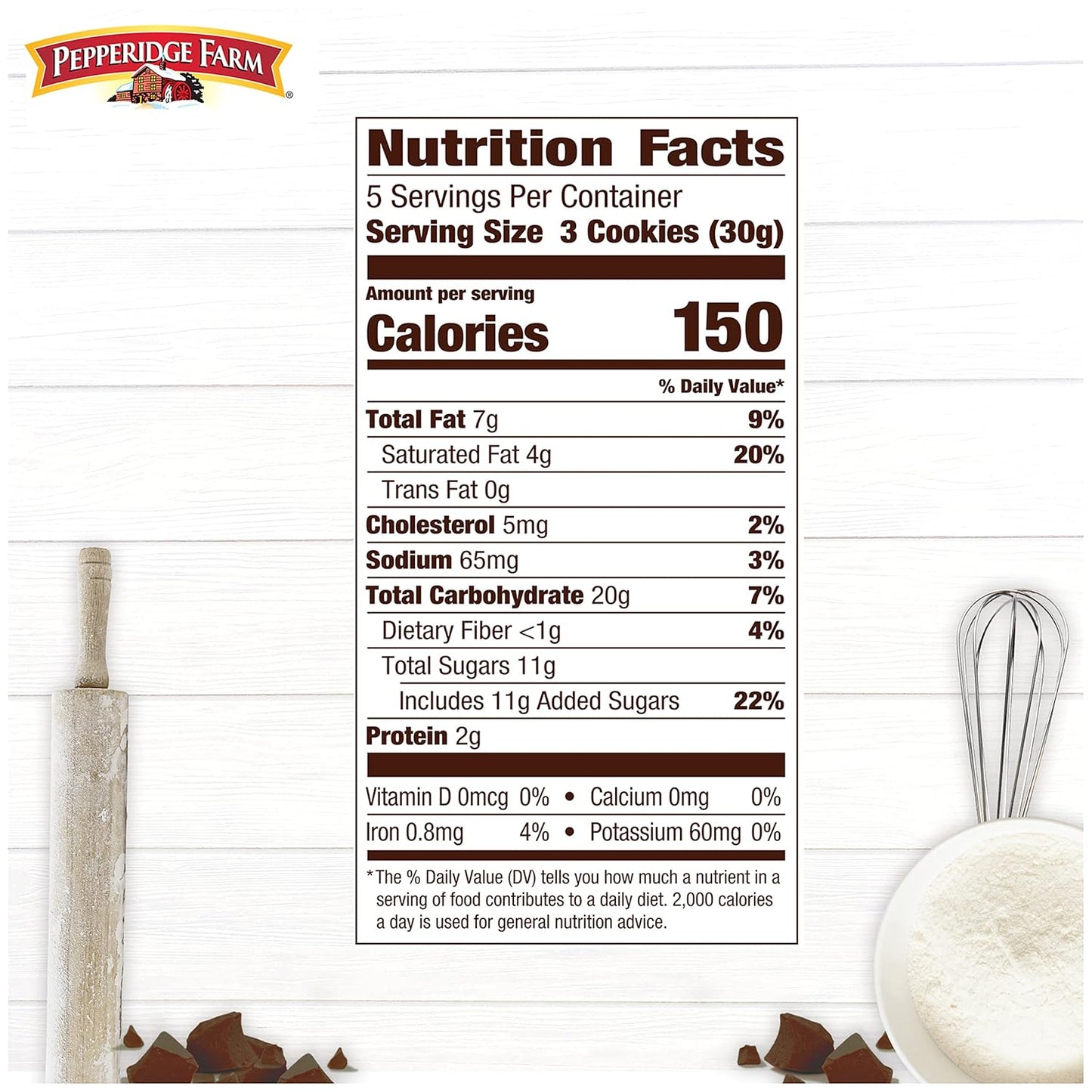 5.25 oz bag containing 15 individually portioned cookies