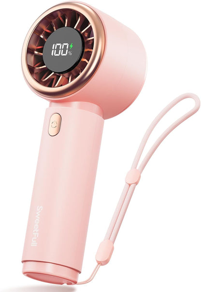 5 adjustable wind speeds with led screen showing speed level and battery status