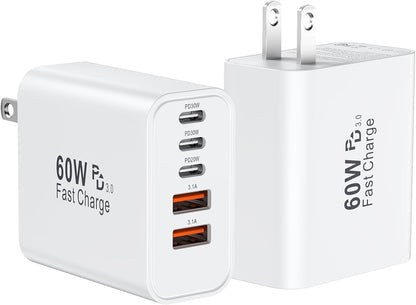 5 charging ports total: 3x usb-c (each up to 30w) and 2x usb-a (3.1a/5v)