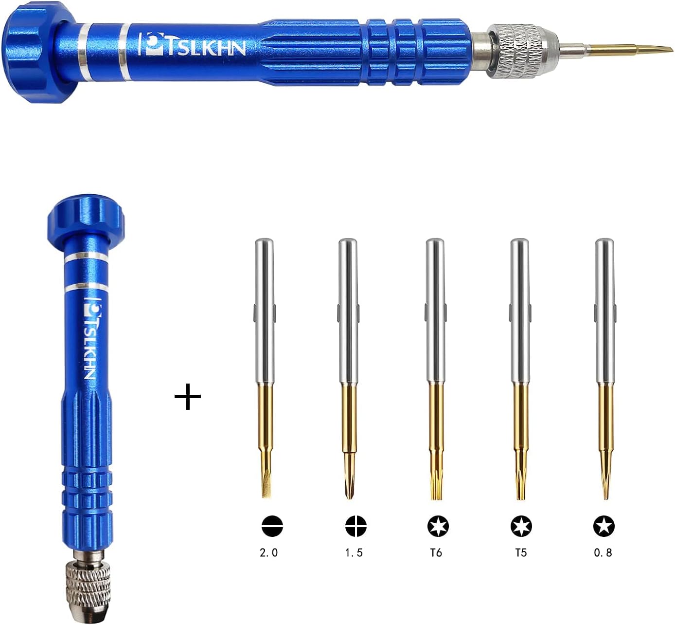 5-in-1 bit storage concealed inside the aluminum alloy handle