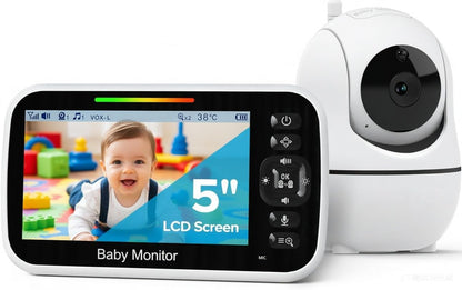 5-inch hd ips screen with 355° pan, 120° tilt, 2x zoom and 1000ft range