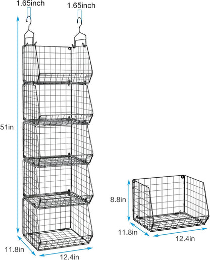 5 included s hooks for hanging keys, wallets, and small accessories