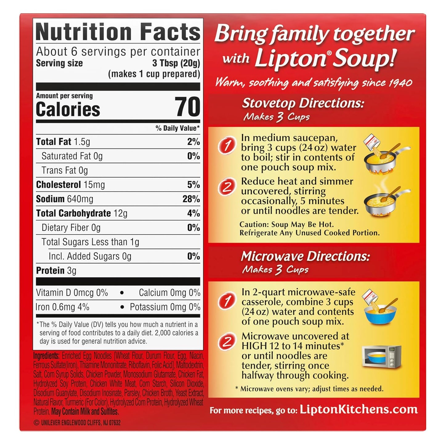 5-minute cook time on stovetop or microwave