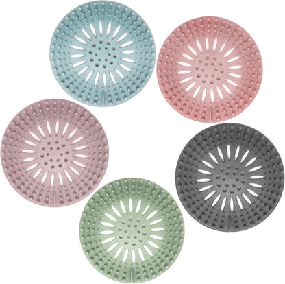 5-pack of 5.12 x 5.12 x 0.48 inch flexible thermo-plastic-rubber strainers
