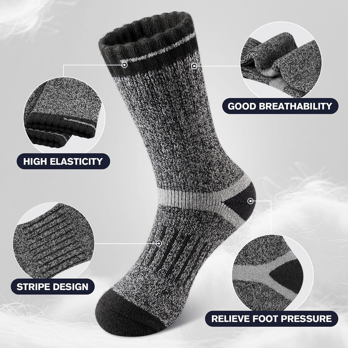 5-pair bulk pack for extended use between washes