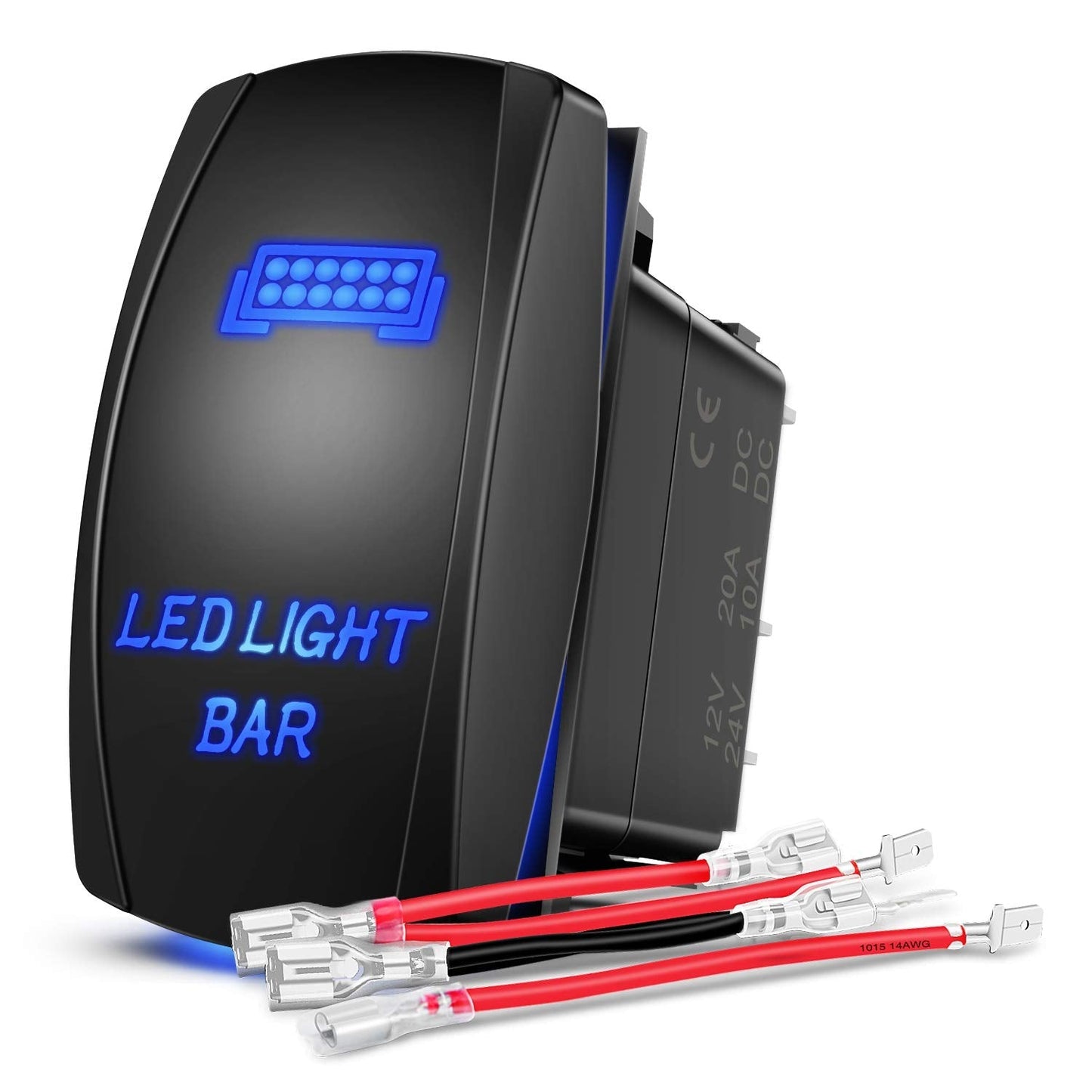 5-pin spst (single pole single throw) on-off rocker switch design