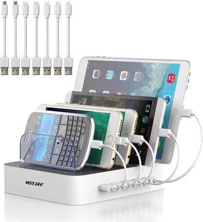 5 usb-a ports delivering 50w total output (up to 2.4a per port)