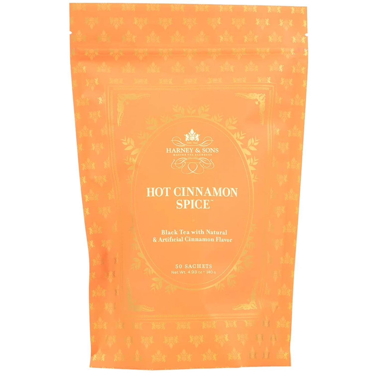 50-count sachet bag (with a pack of 2 option for the cinnamon flavor for extra value)