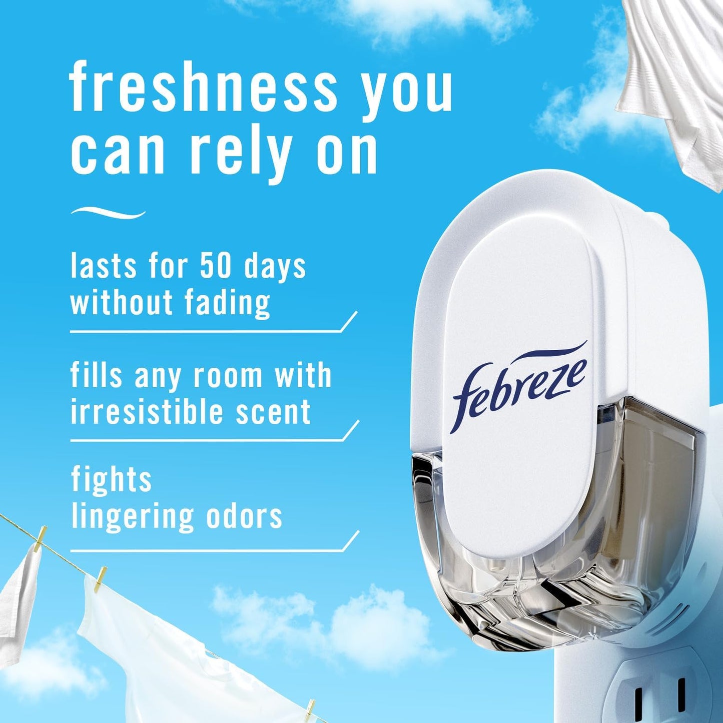 50-day fragrance life on low setting per refill