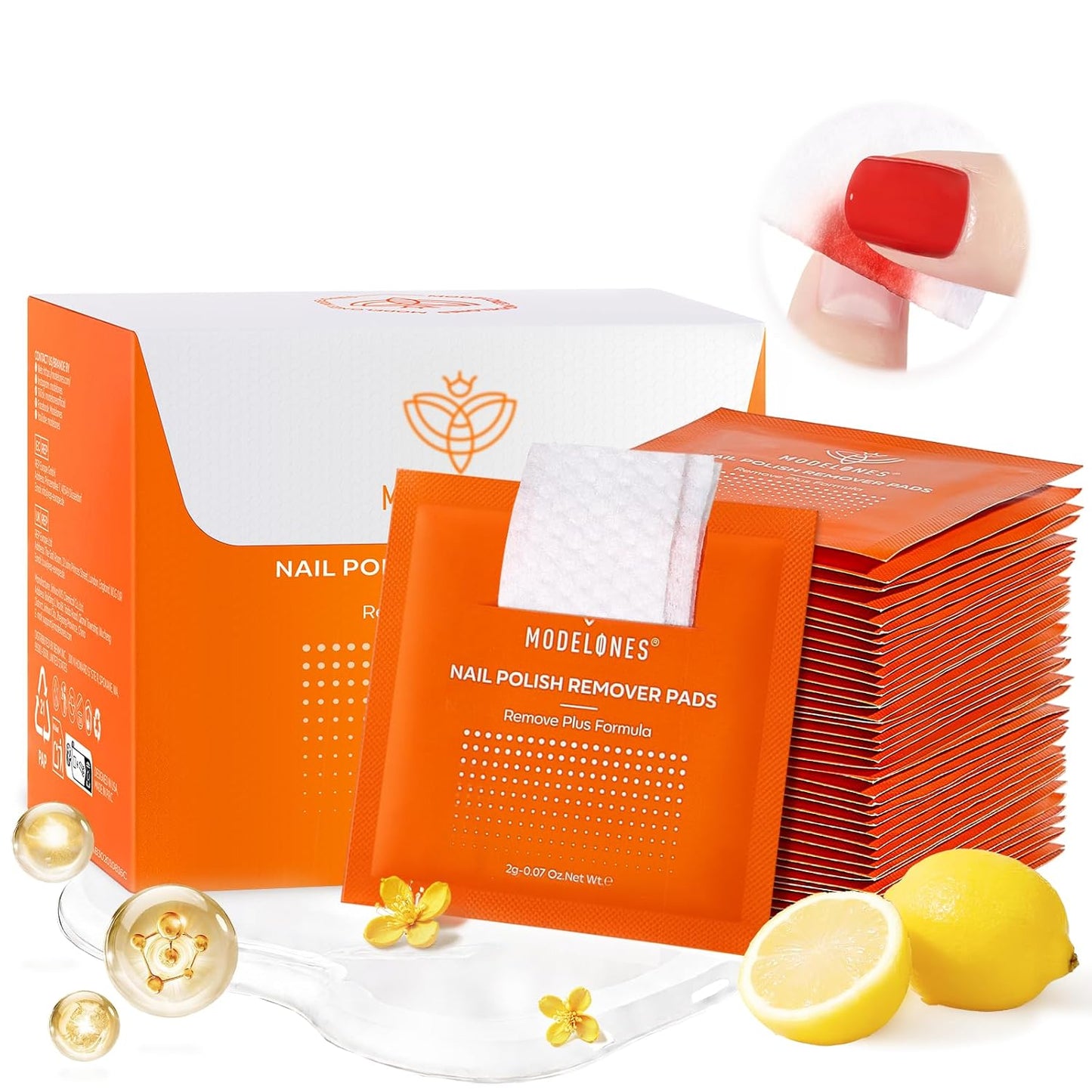 50 individually wrapped acetone-soaked wipes (with 80-count z-milk variant available)
