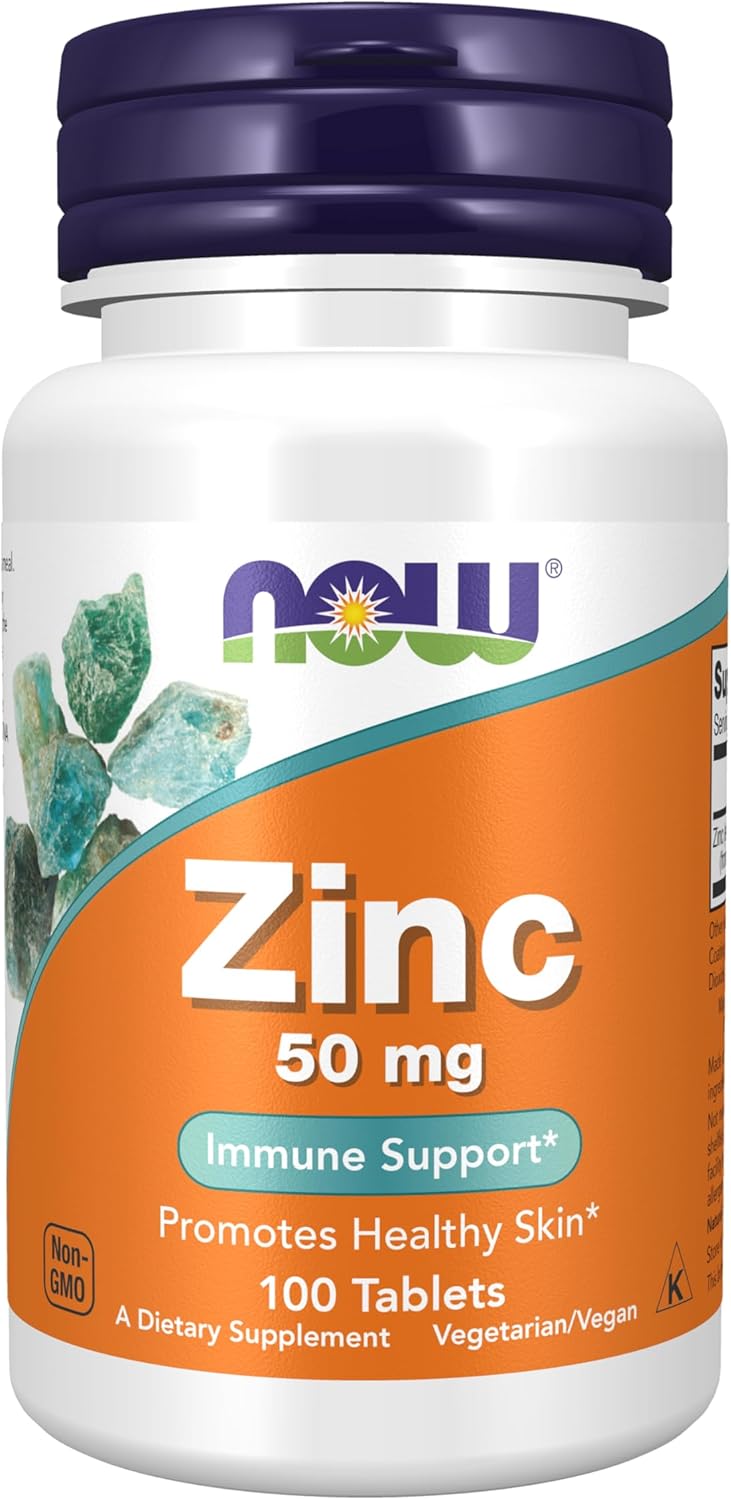 50 mg zinc per tablet delivered as bioavailable zinc gluconate