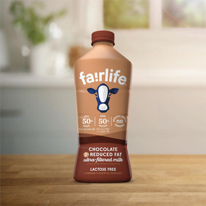 50% more protein and 50% less sugar than regular chocolate milk