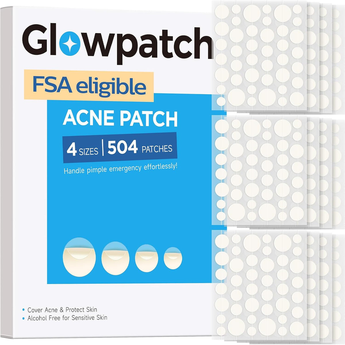 504 patches across 12 individually wrapped sheets (840-count variant also available)