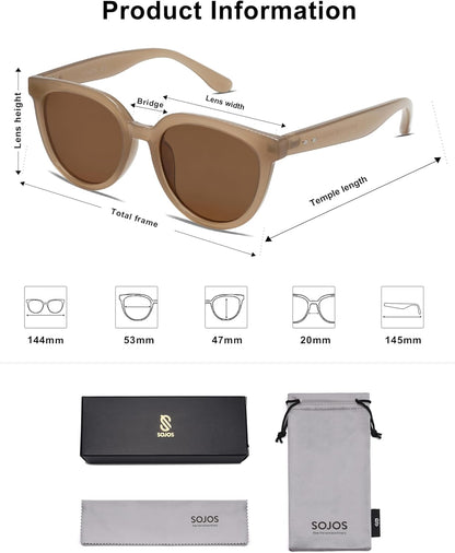 53mm lens width suited to standard women's face sizing