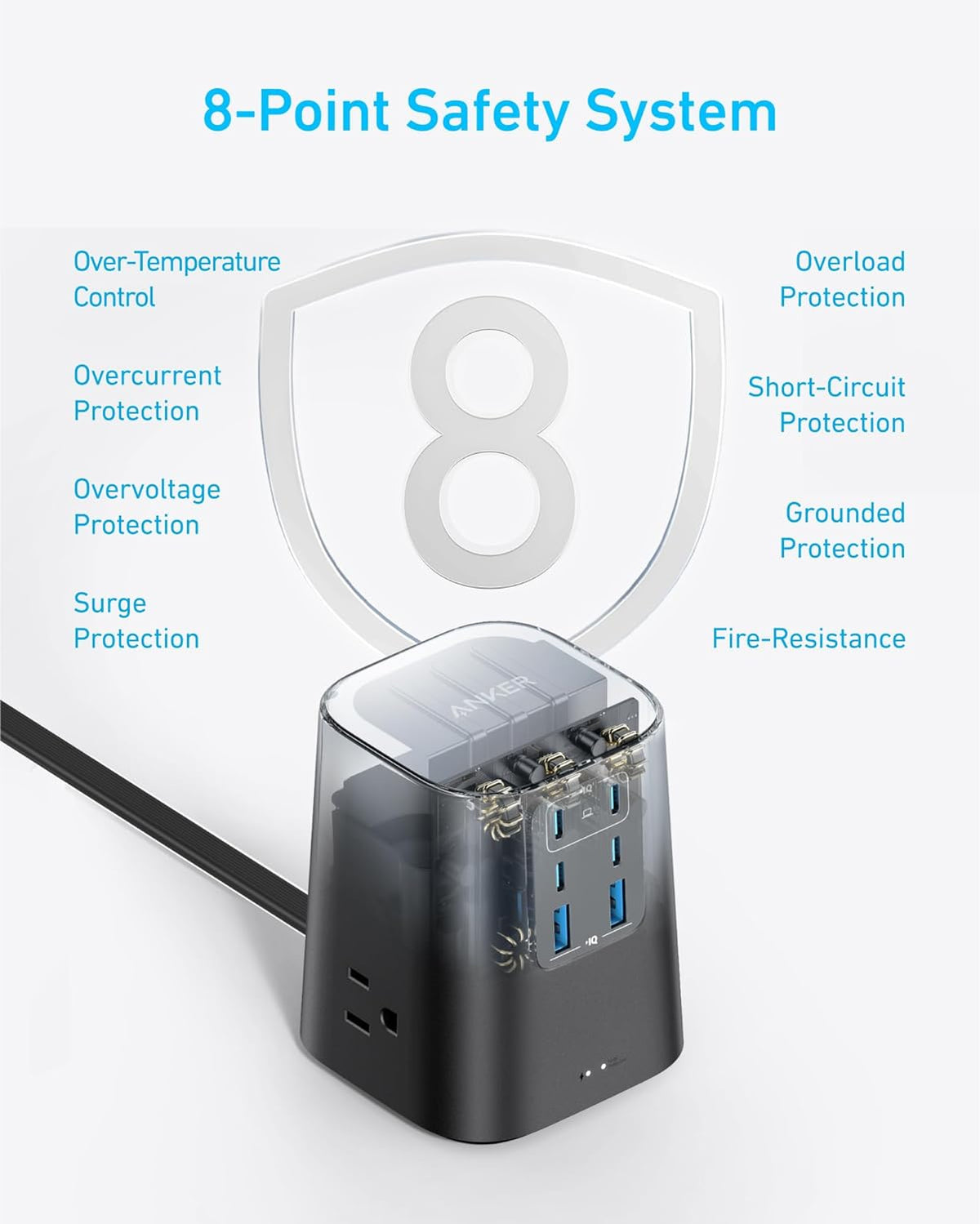 5ft flat plug extension cord for tight-wall-clearance installations