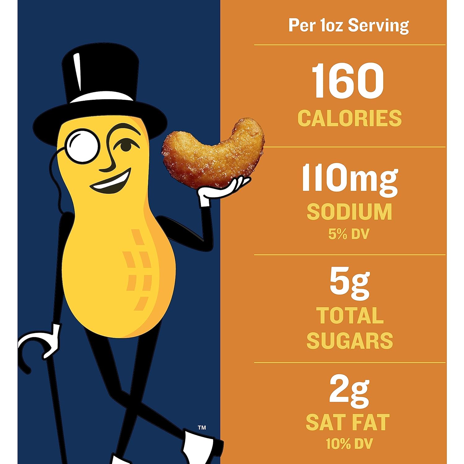 5g plant-based protein and 170 calories per 1oz serving