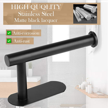6.3-inch rod length with 3-inch wall clearance, suitable for standard toilet paper rolls