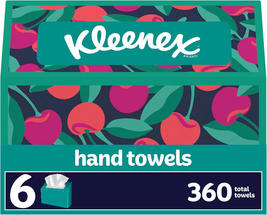 6 boxes of 60 disposable hand towels (360 total) for multi-room stocking