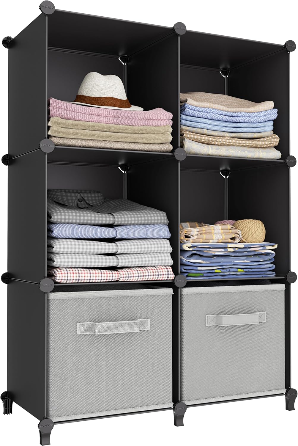 6-cube modular design with 11.8" x 11.8" x 11.8" individual cubes and 162l total capacity
