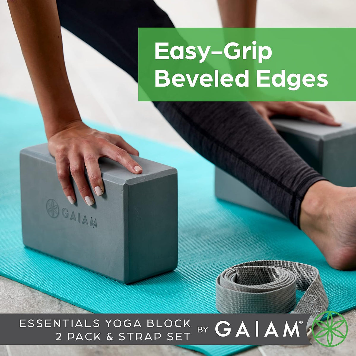 6-foot cotton yoga strap with easy-release d-ring metal buckle (in combo variants)
