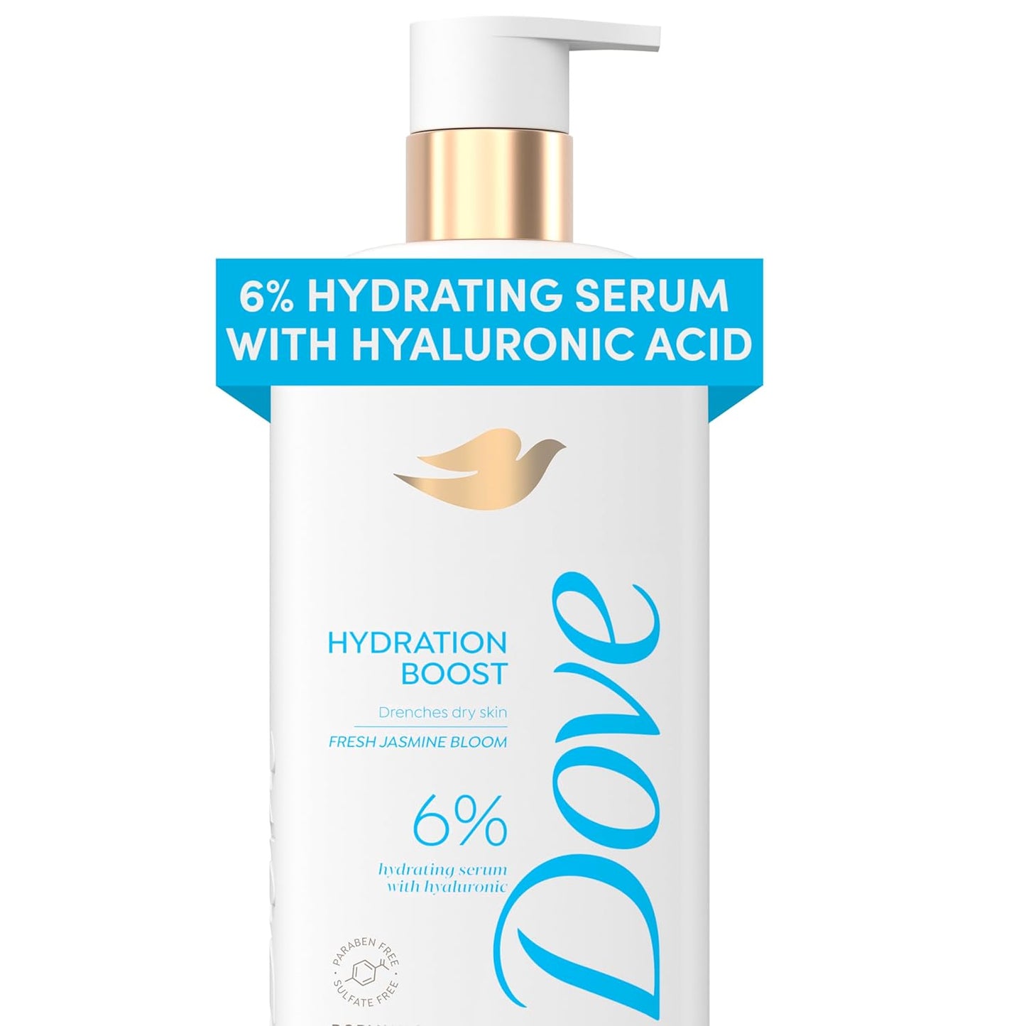6% hydrating serum complex blended with hyaluronic acid as the active ingredient