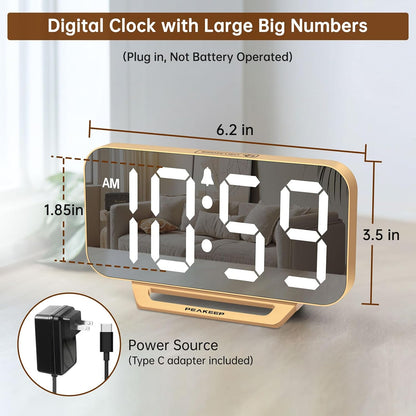 6-level adjustable brightness dimmer for day and night visibility