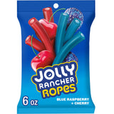 JOLLY RANCHER Ropes Blue Raspberry and Cherry Flavored Candy Gift Bag, 6 oz Holiday and Birthday Present