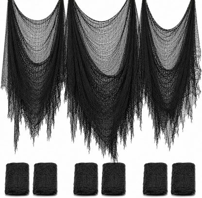 6-pack of 30x72 inch stretchy cotton gauze cloths in black