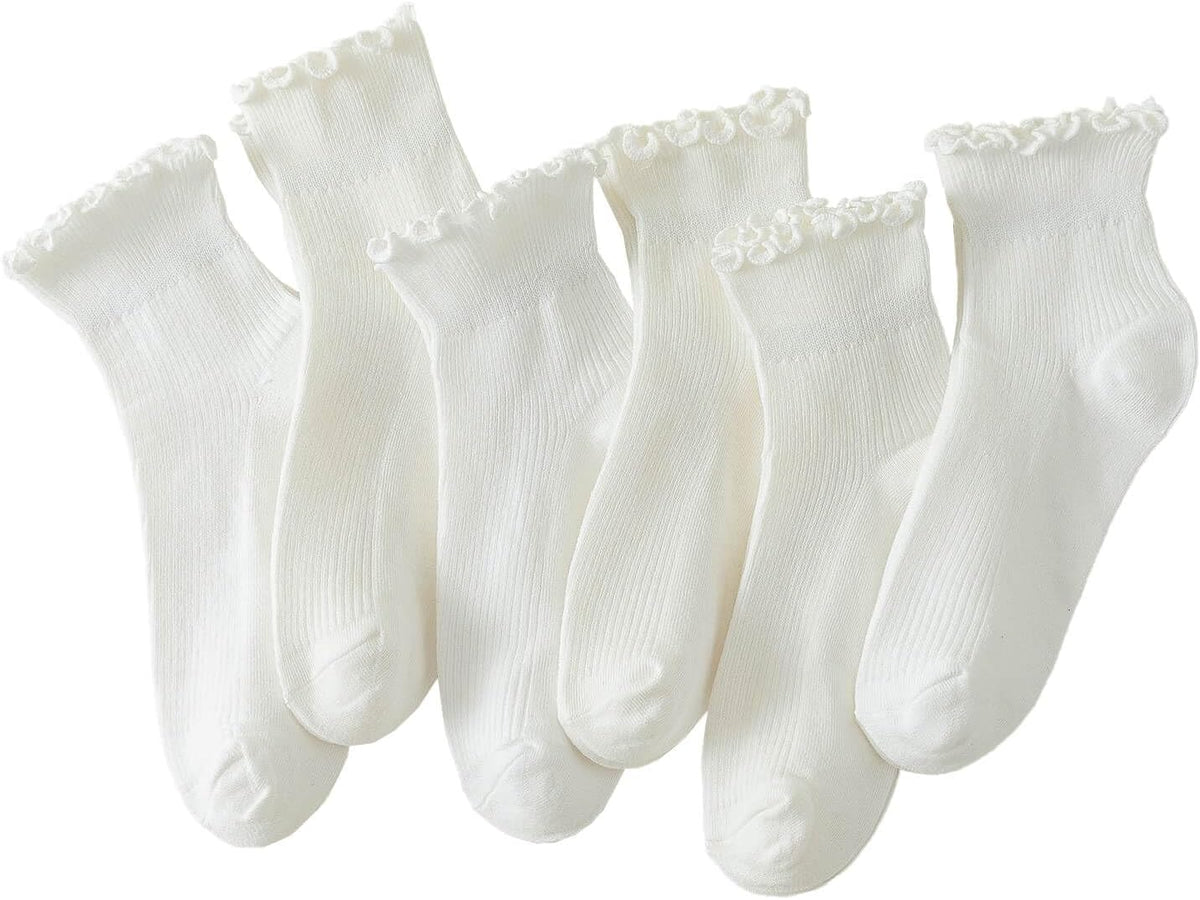 6-pair value pack (12 individual ruffle ankle socks)